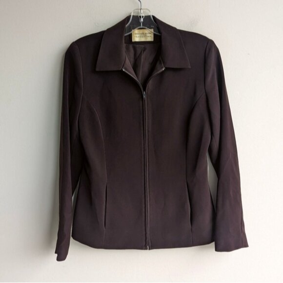 Beechers Brook Brown Zip Collared Jacket - Picture 1 of 5